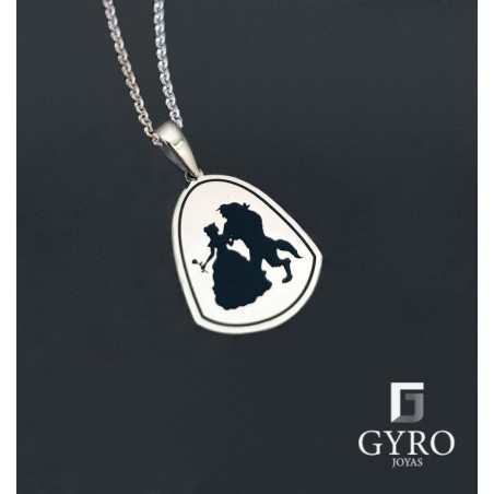 Colgante Bella y b plata de ley