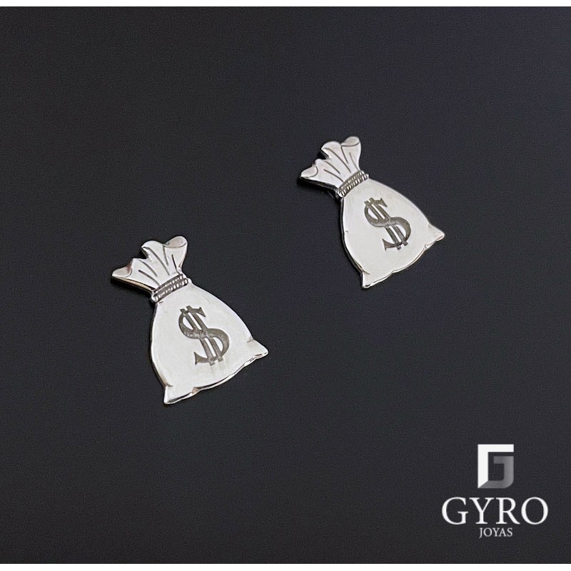 Pendientes dinero plata de ley