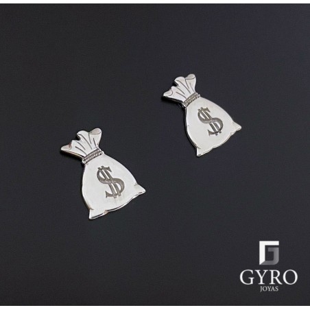 Pendientes dinero plata de ley