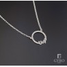 Collar nombre circulo plata de ley