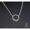 Collar nombre circulo plata de ley
