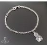 Pulsera Virgen plata de ley