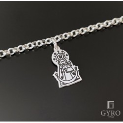 Pulsera Virgen plata de ley