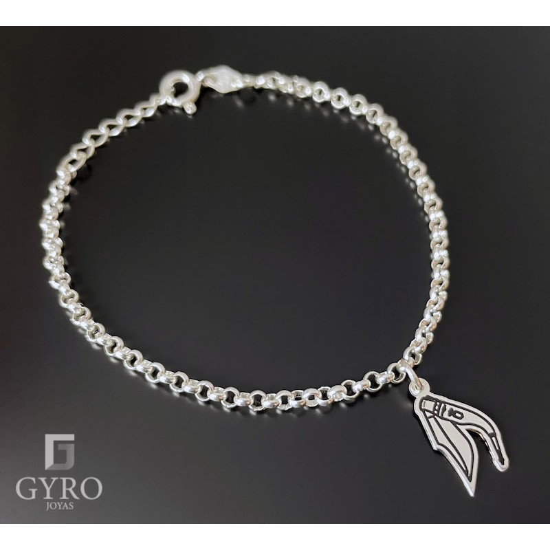 Pulsera Navaja plata de ley