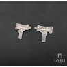 Pendientes uzi plata de ley