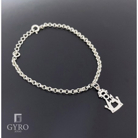 Pulsera silueta Virgen de los Llanos plata de ley