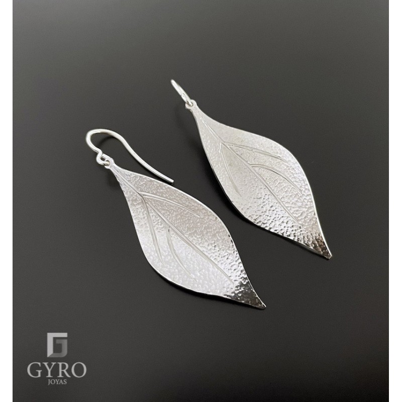 Pendientes Hojas plata