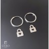 Pendientes candado plata de ley