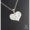 Colgante Corazón perro plata de ley