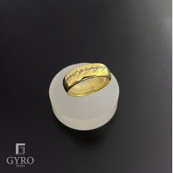Anillo de poder plata de ley dorada