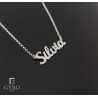 Collar Nombre plata de ley