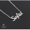 Collar Nombre plata de ley