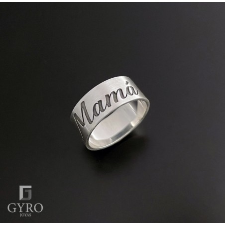Anillo mamá plata de ley