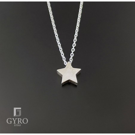 Colgante estrella plata de ley