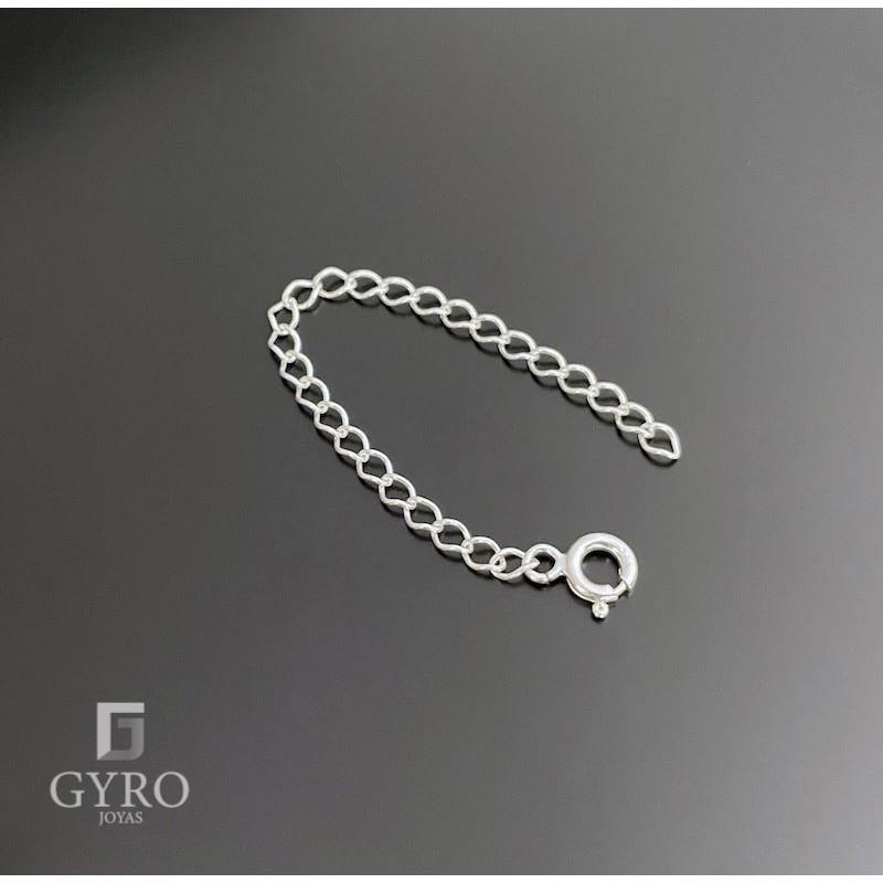 Alargador cadena plata de ley