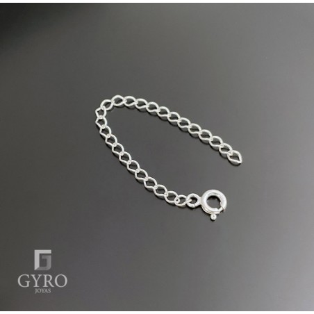 Alargador cadena plata de ley