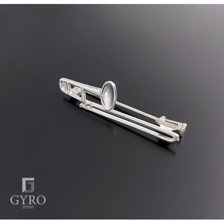 Alfiler Trombón de varas Plata de ley