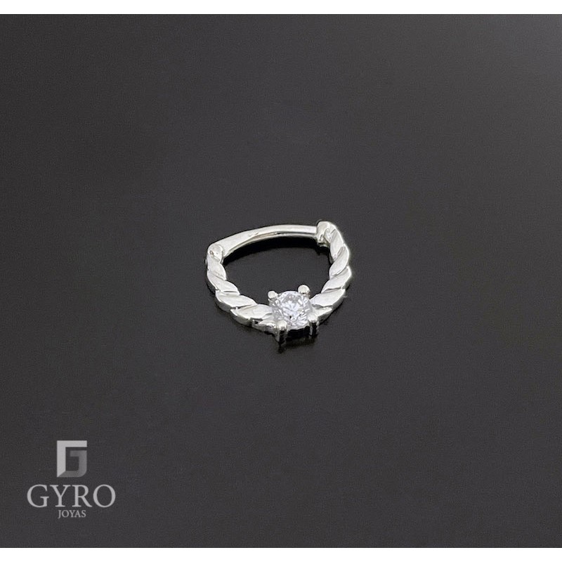 Septum Trenzado Plata de Ley