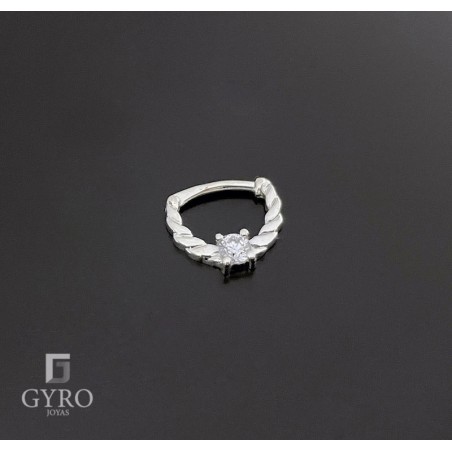 Septum Trenzado Plata de Ley