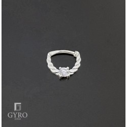 Septum Trenzado Plata de Ley