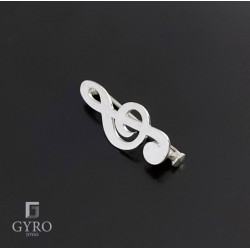 Alfiler Clave de Sol Plata de ley