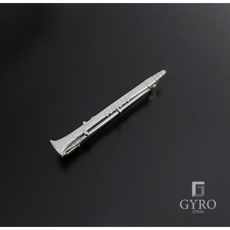 Alfiler Clarinete Plata de Ley