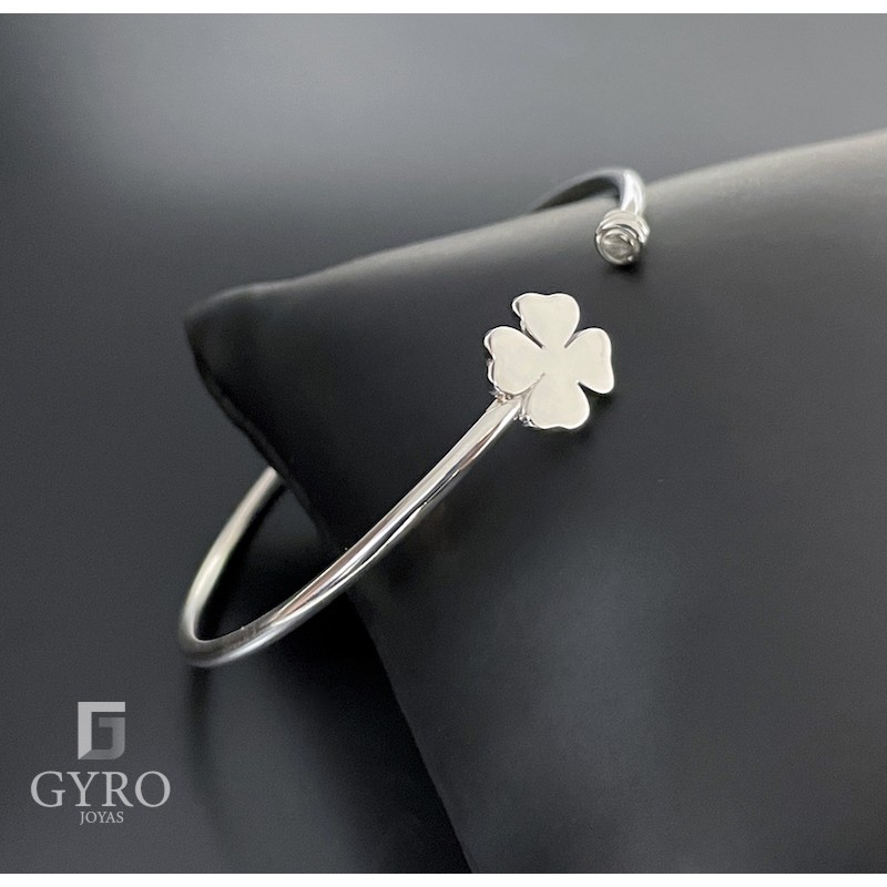 Brazalete Trébol Plata de Ley