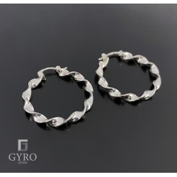 Aros trenzados plata de ley