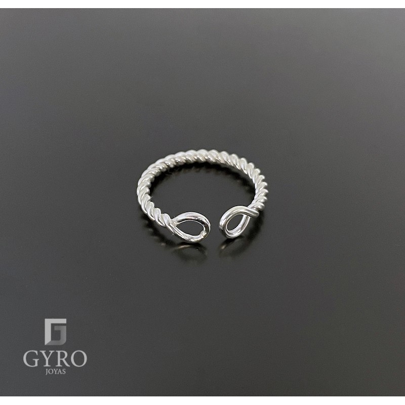 Anillo Genoveva plata de ley