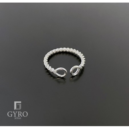Anillo Genoveva plata de ley