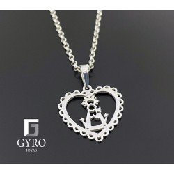 Colgante corazón Virgen de...