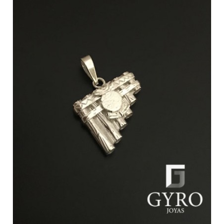 Colgante Flauta de pan plata de ley