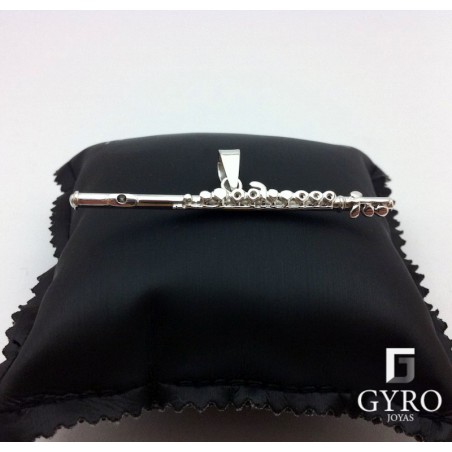 Colgante Flauta travesera plata de ley