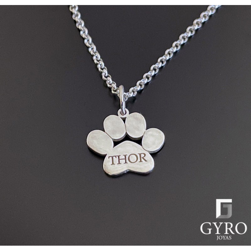 Colgante Huella plata de ley